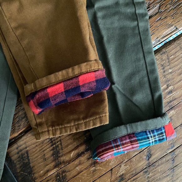 Crewcuts flannel lined khakis. Size 2. Like new. - Picture 4 of 5